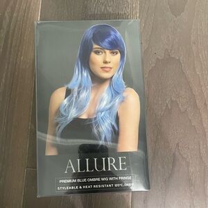 Allure premium Blue Ombré wig with fringe bangs. NWT